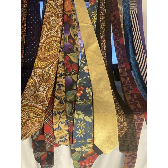 Wild Print Skinny Tie Necktie 1960s Vintage Holiday Party Wear Mod - Picture 4 of 5